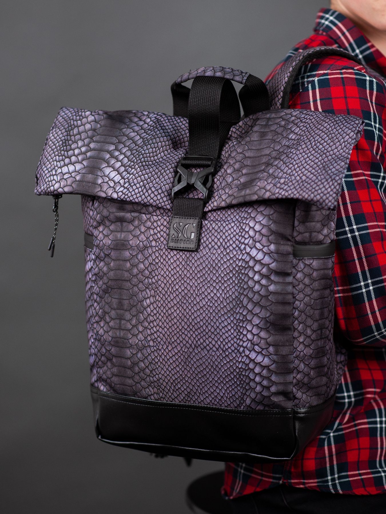 

Рюкзак роллтоп SG Empire Travel bag рептилия серая RKTB04131