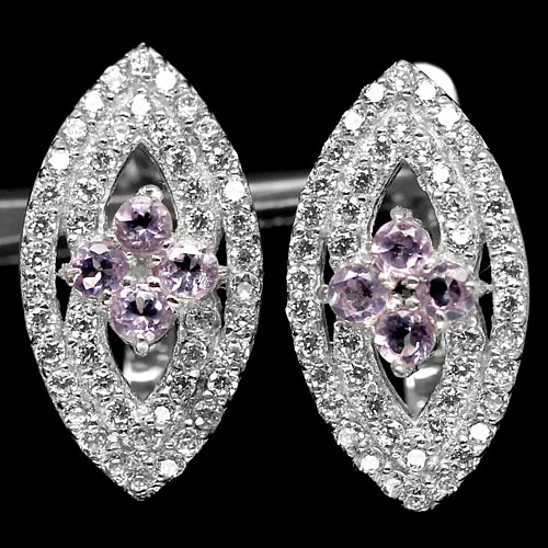 

Серьги из серебра с аметистами С1246