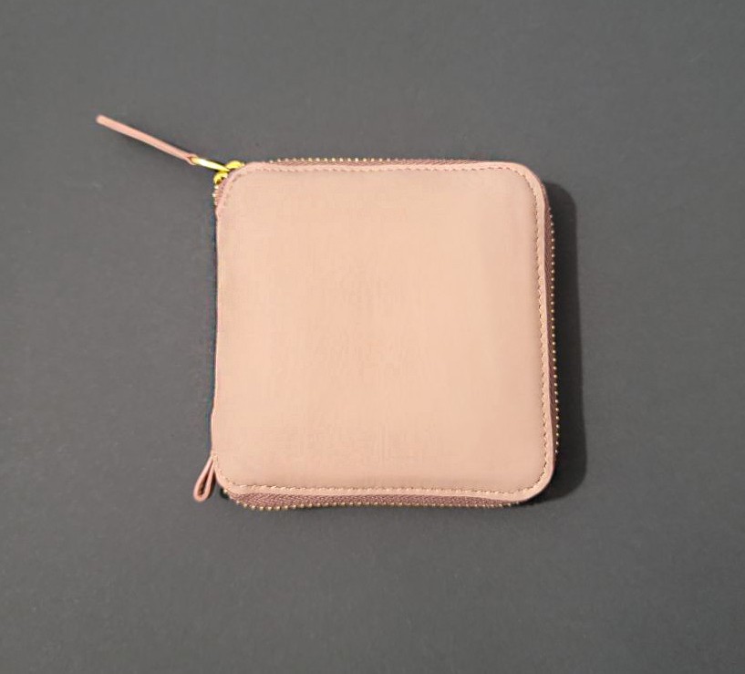 

Кошелек с натуральной кожи на молнии розовый Pastel Rose PJ