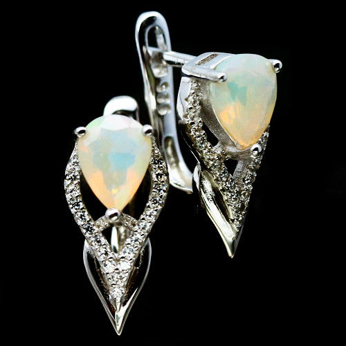 

Серьги из серебра с эфиопскими опалами С1517