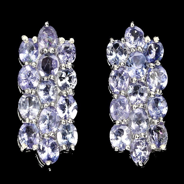 

Серьги из серебра с танзанитом С1590