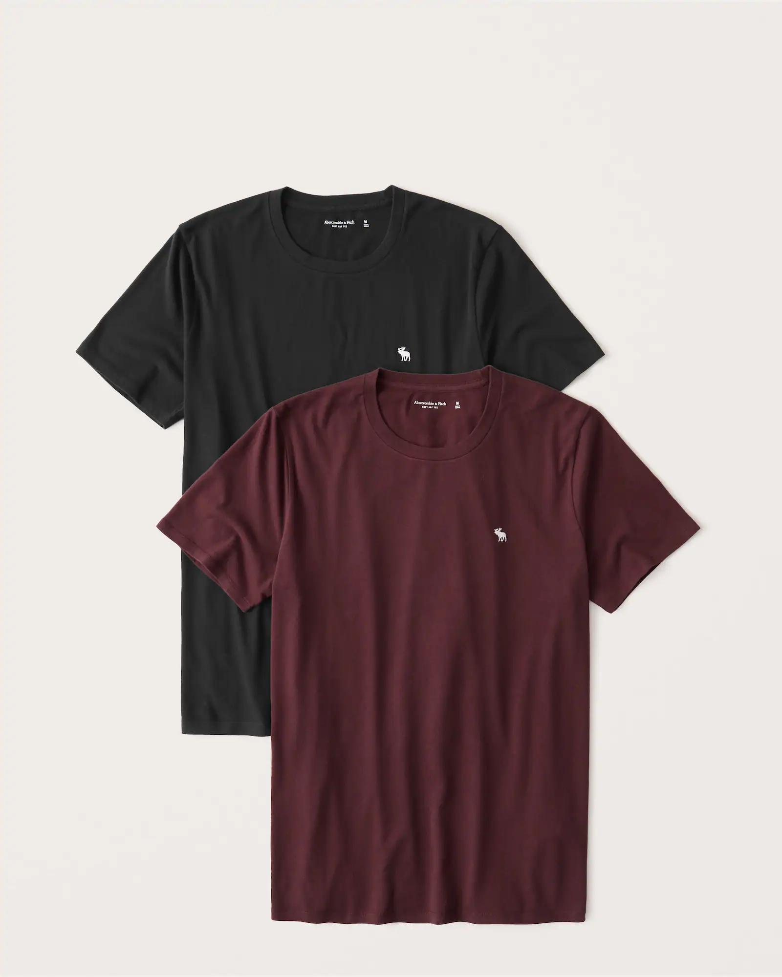 

Набор футболок (2 шт.) Abercrombie & Fitch AF8290M M Бордовый, чёрный