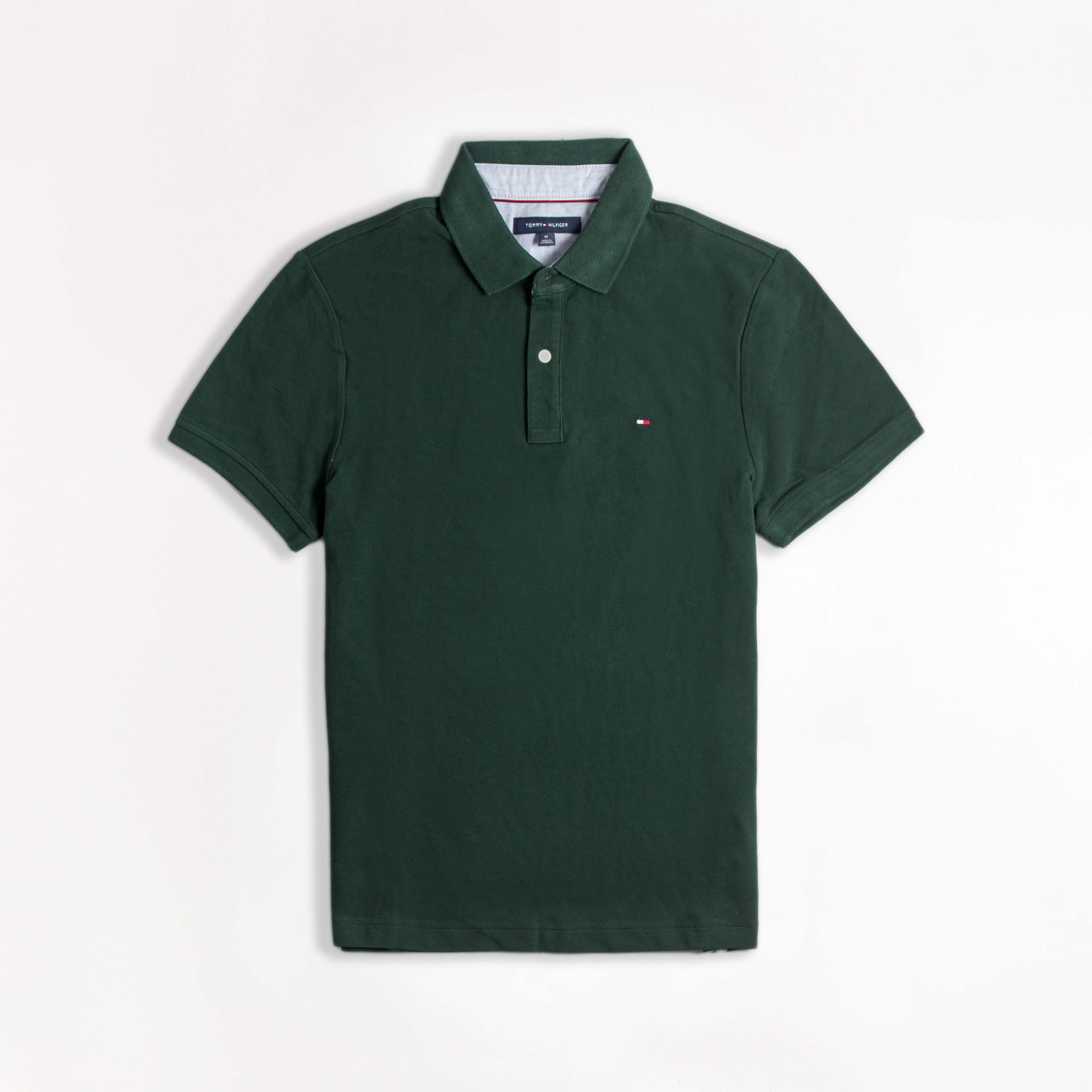 

Поло мужское - поло Tommy Hilfiger TH1392M M Темно-зелёный