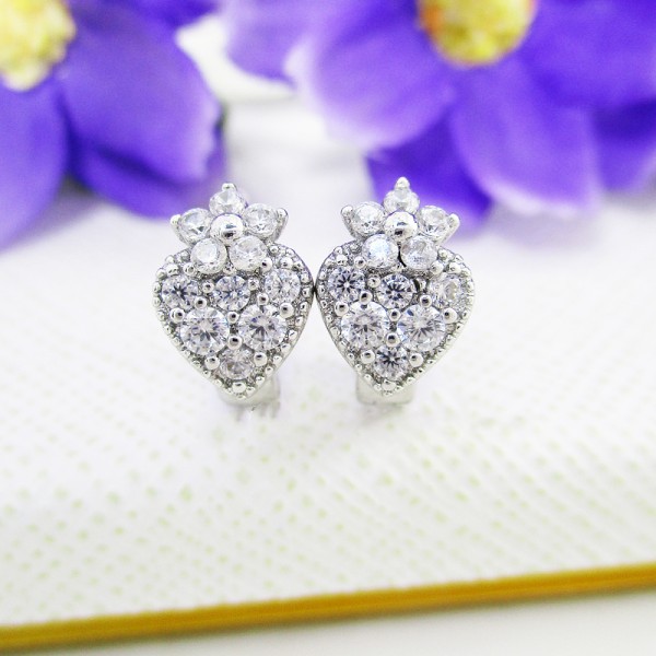 

Серьги Xuping с белыми фианитами родиум 2650000