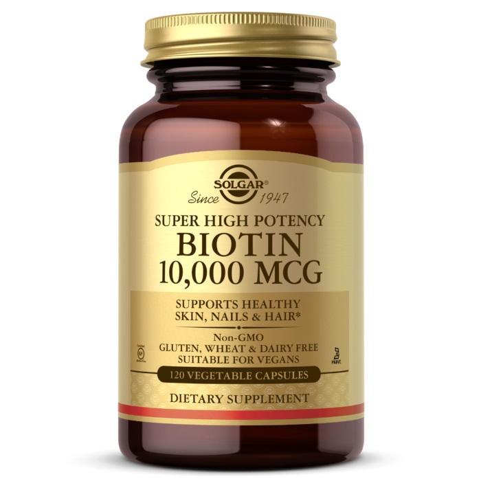 

Витамины и минералы Solgar Biotin 10000 mcg, 120 вегакапсул