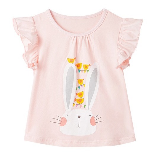 

Футболка для дівчинки Rabbit and birds Malwee (90) Рожевий
