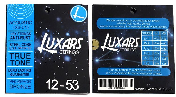 

Струны для акустической гитары "LUXARS" LX-6 Phosphor Bronze ANTI-RUST 12-53