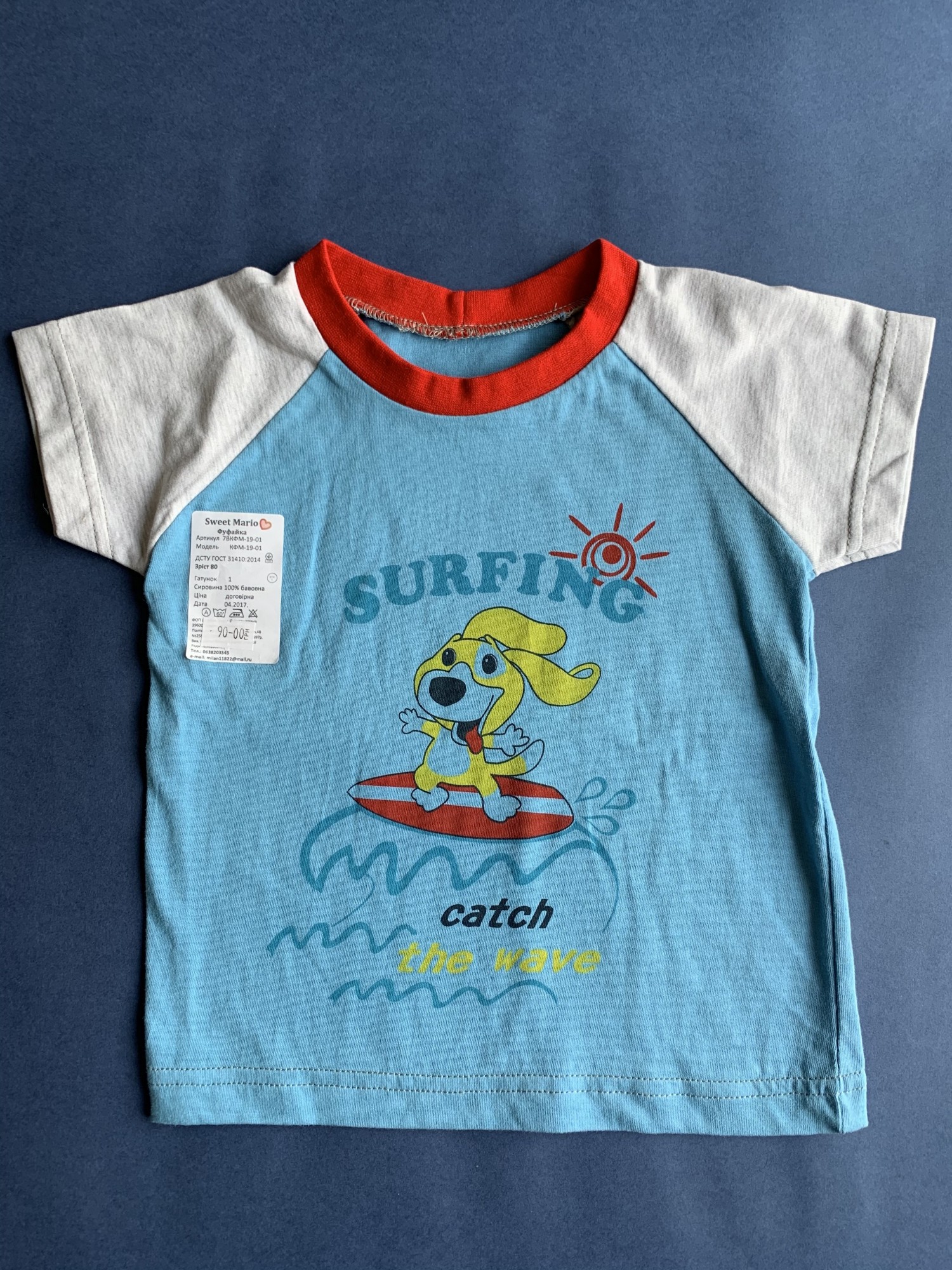 

Футболка SWEET MARIO dog 86 см синяя 7ВКФМ-19-01