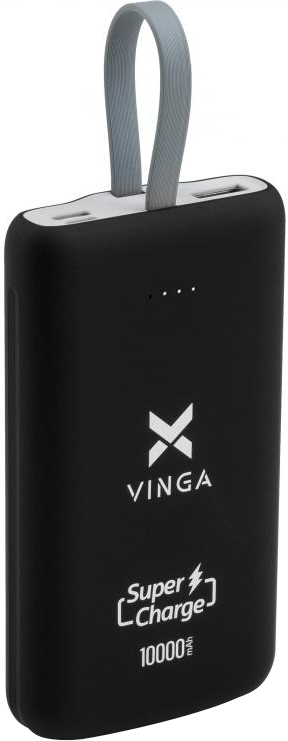 

УМБ Vinga SuperQC Soft Touch w/cable 10000 mAh Black