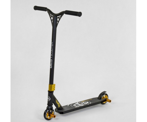 

Трюковый самокат Best Scooter с пегами 585528, Черно-золотой