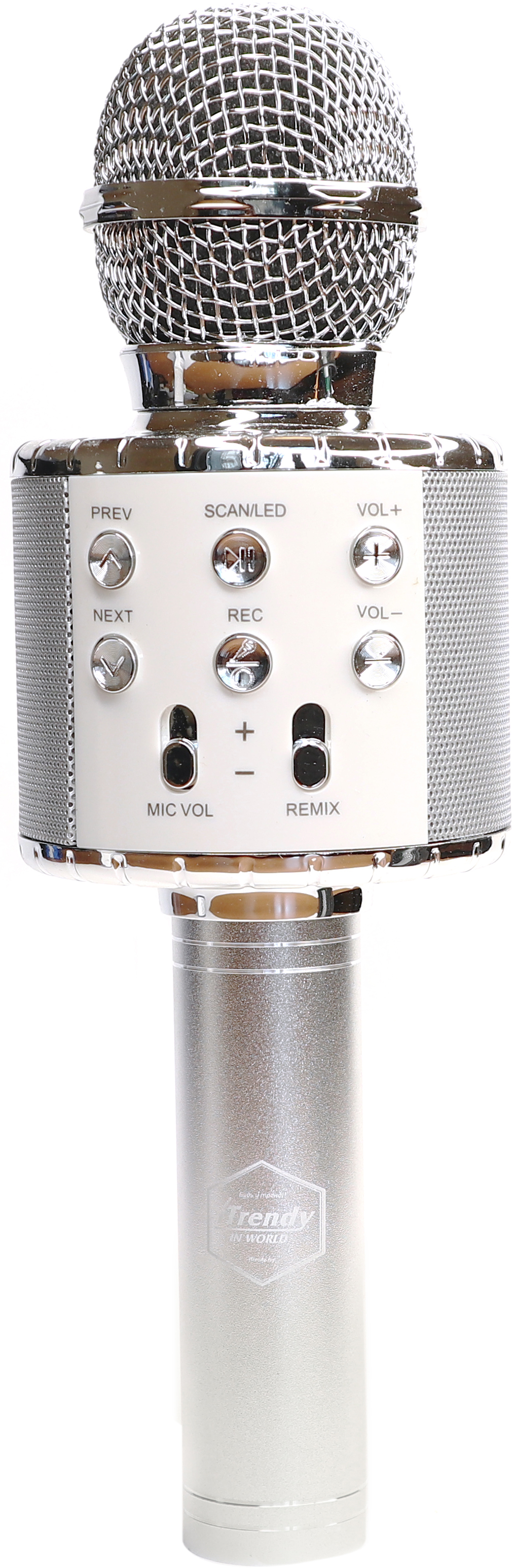 Акція на Bluetooth-микрофон для караоке ITrendy с подсветкой Серебристый (UFTMK2LSilver) (4820176253941) від Rozetka UA