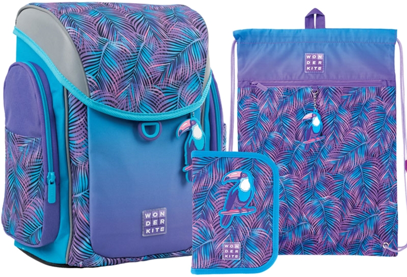 

Школьный набор Kite Wonder Tropic 1.54 кг 34x28x17 см 10.5 л Фиолетово-бирюзовый (SET_WK21-583S-1)