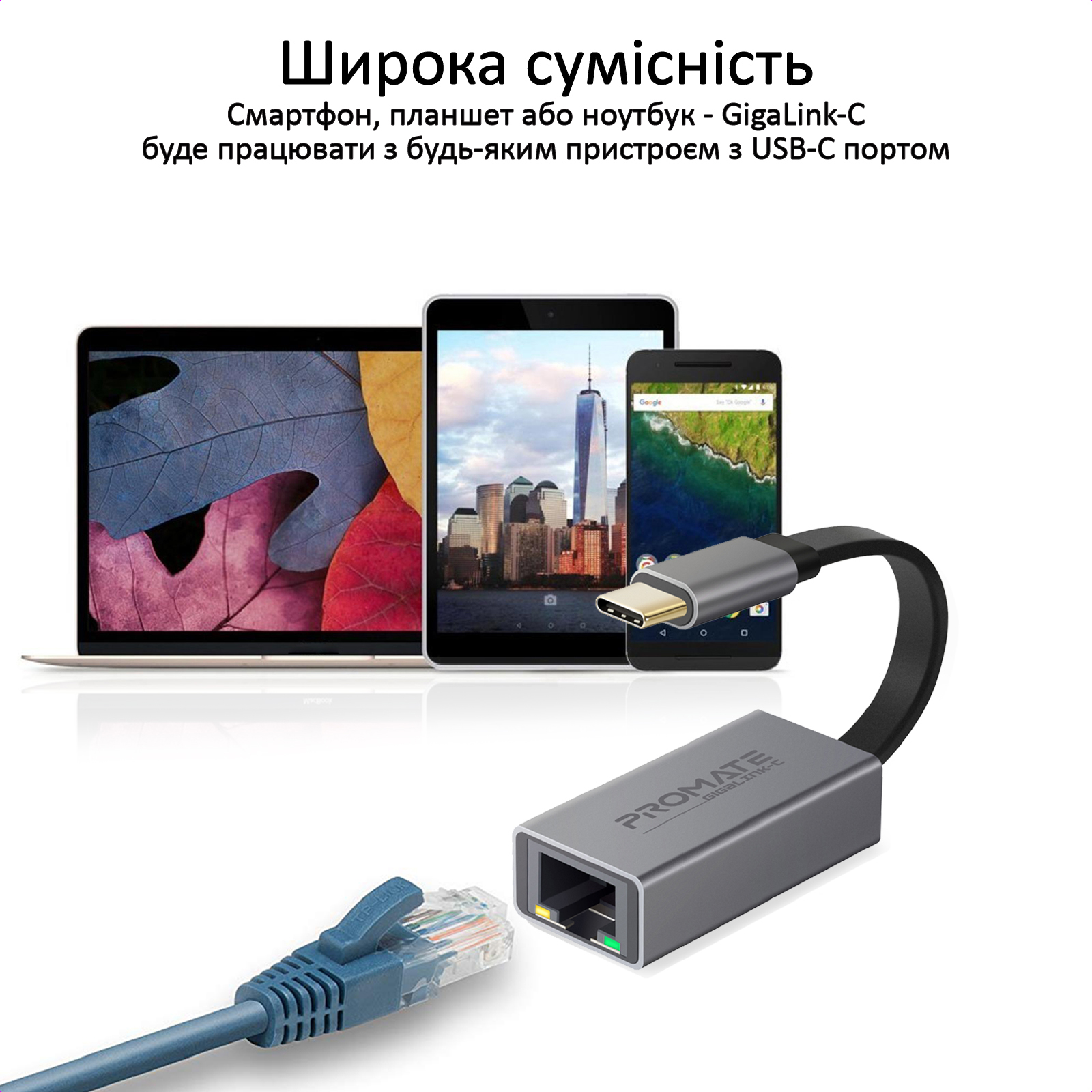 Переходник Promate GigaLink-C USB Type-C/Ethernet 1Гбит/c Grey  (gigaLink-c.grey) – фото, отзывы, характеристики в интернет-магазине  ROZETKA | Купить в Украине: Киеве, Харькове, Днепре, Одессе, Запорожье,  Львове