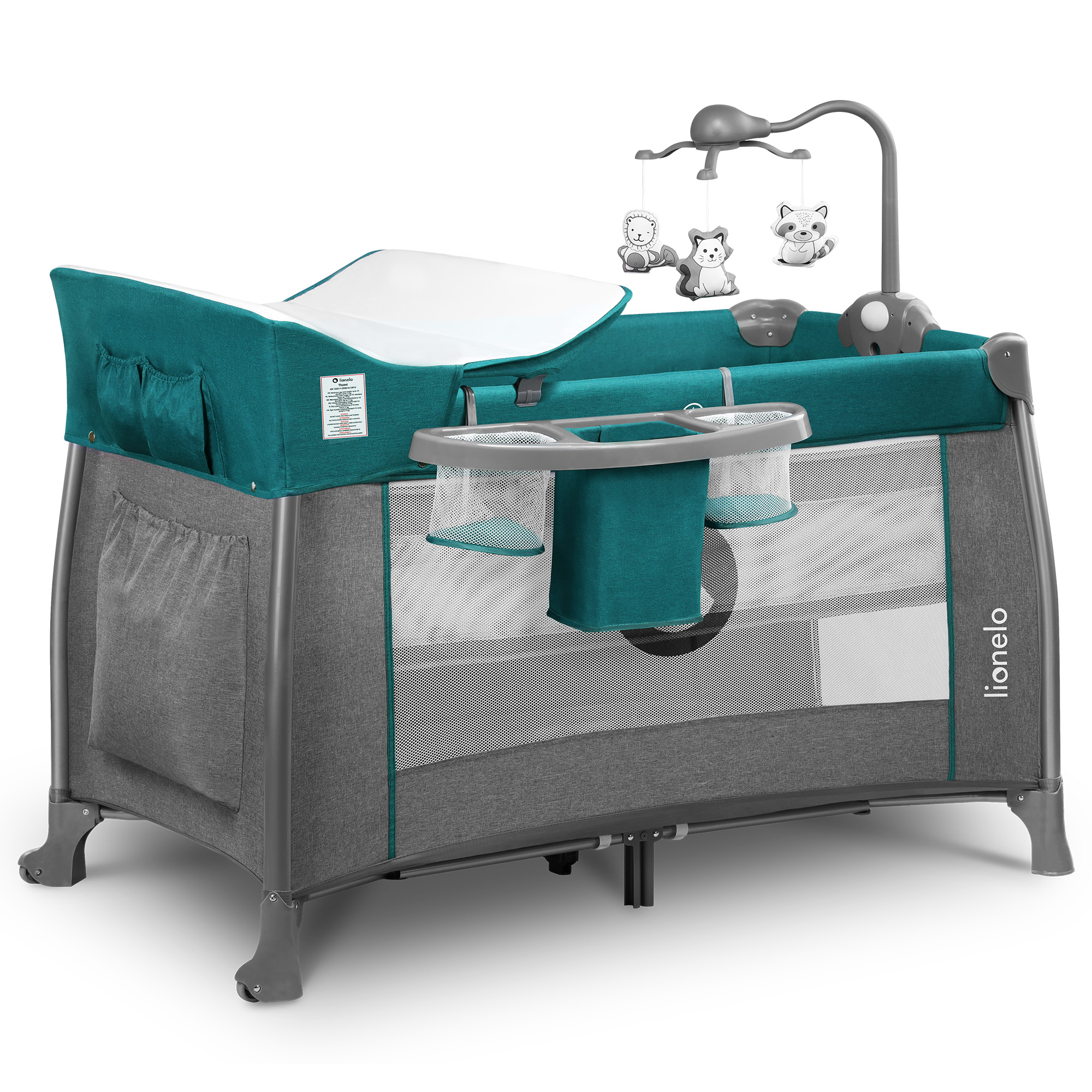 

Манеж-кроватка Turquoise Green Thomi Lionelo LZ84309