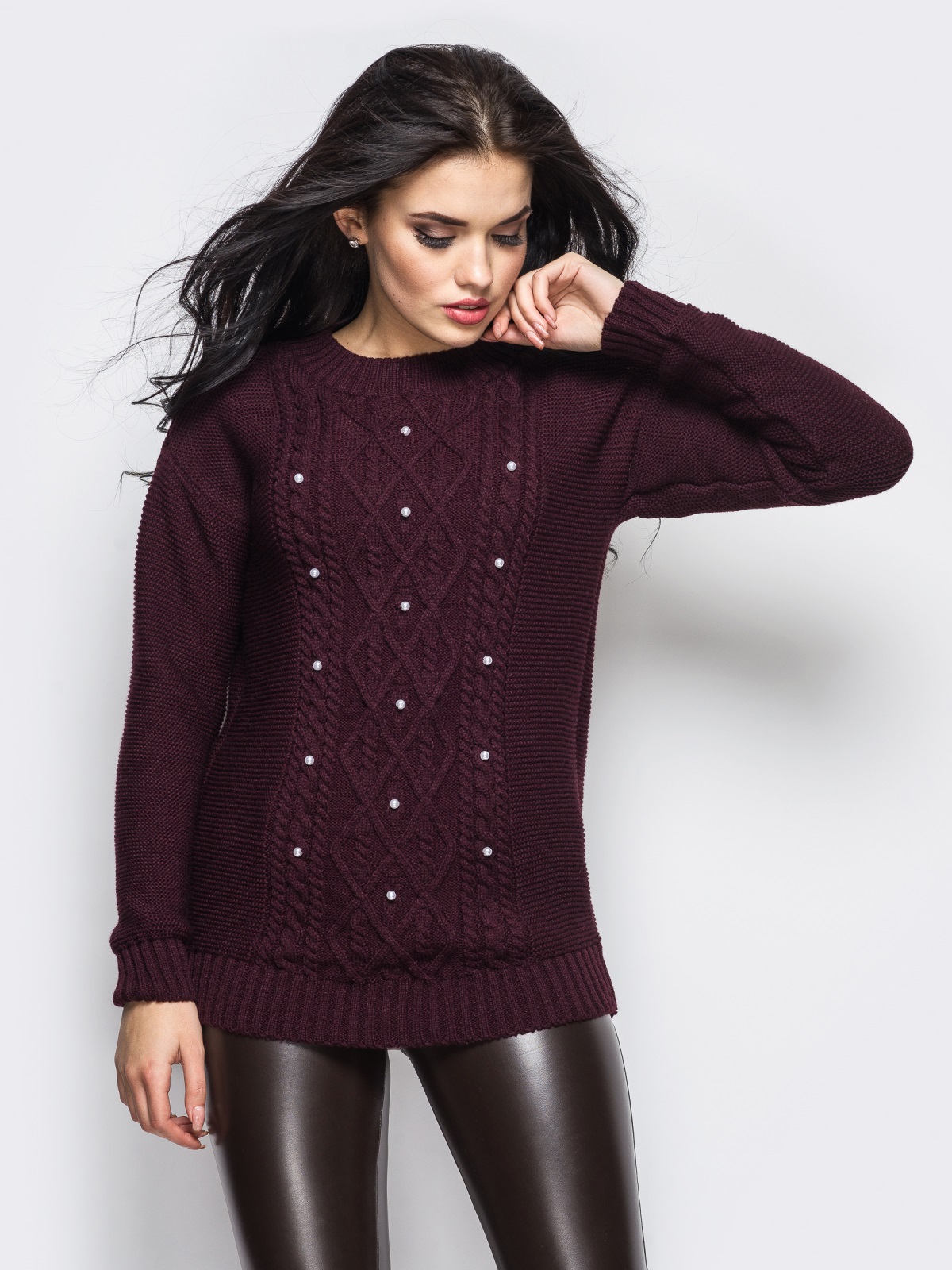 

Свитер Jemchugsweater-1 Бордовый, размер: 44-48