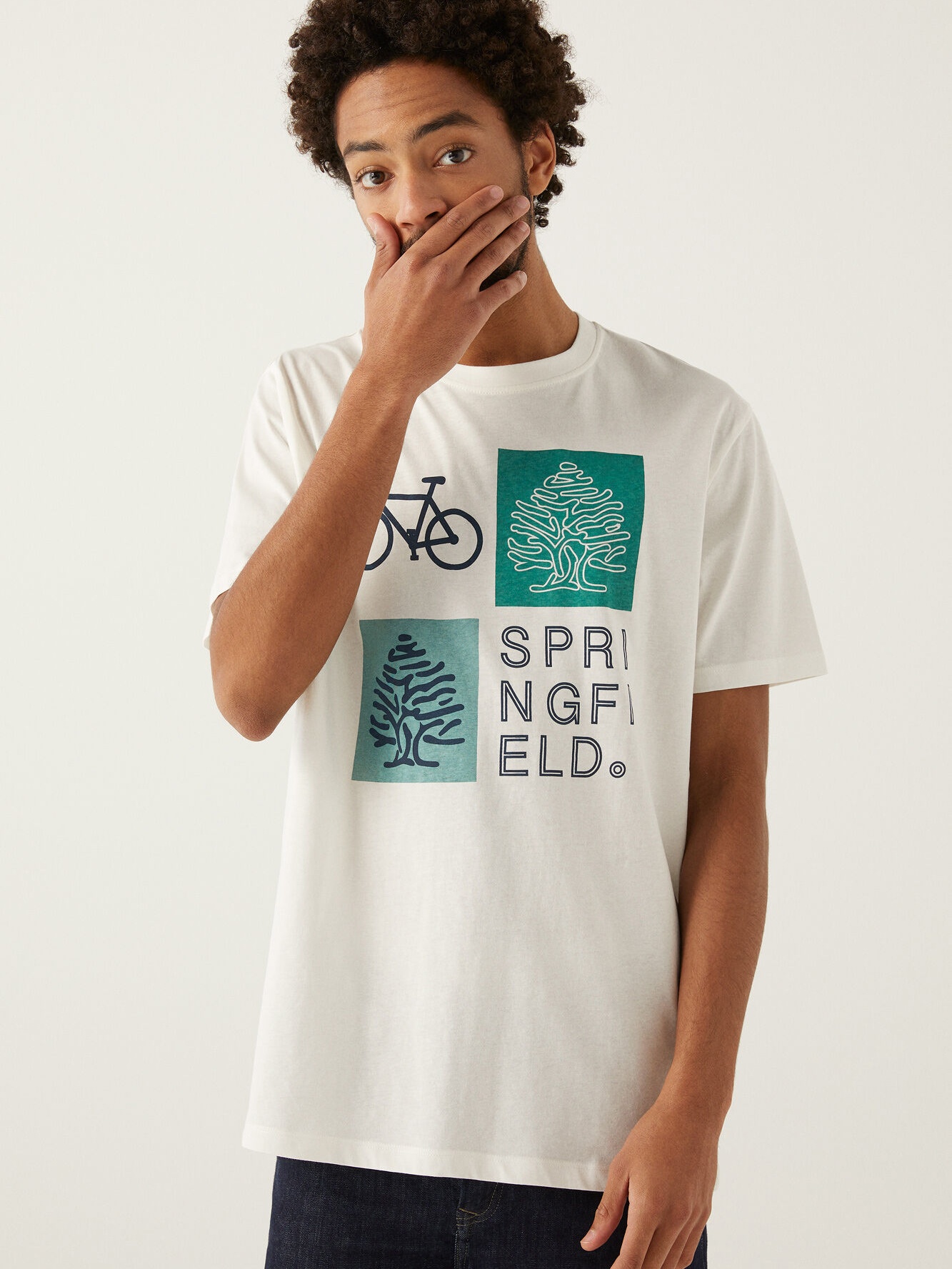 

Футболка Springfield 249890-96 XL Белая