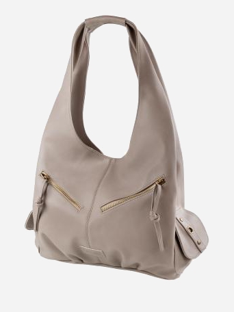 

Женская сумка Laskara LK-10239-taupe Серо-бежевая