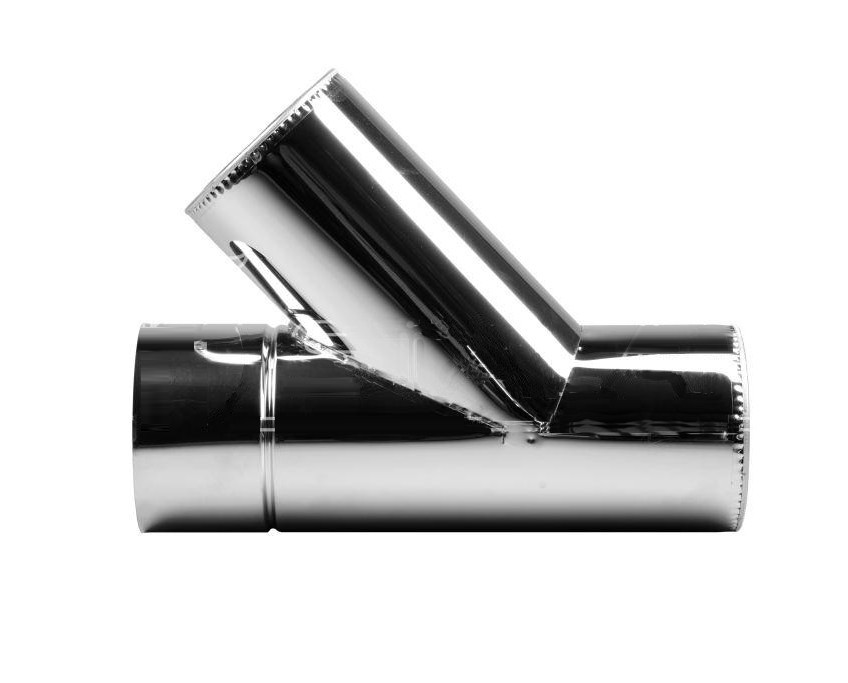 

Дымоходный тройник двустенный 45° (Premium thermo AISI 321) нерж/оц - диаметр Ø350/420, толщина 0,8 мм