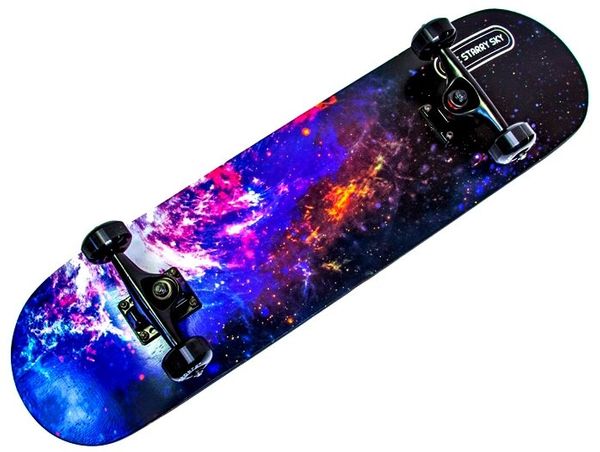 

Скейт деревянный со светящимися колесами Stary Sky (sk621)