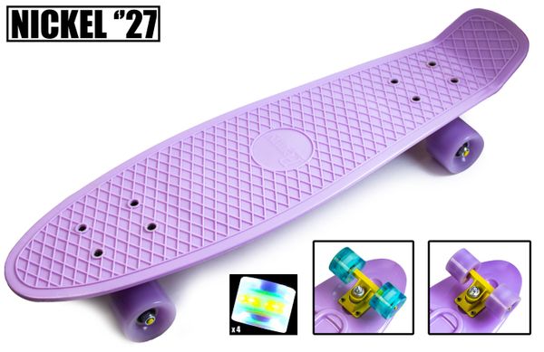 

Пенни Борд Penny Board Nickel 27" Светятся Колеса LED Лиловый 68 см (ZNL6)