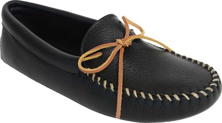 

Мужские лоферы Minnetonka Double Deerskin Softsole Black Deerskin Leather 39