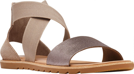 

Женские сандалии Sorel Ella II Flat Sandal Ash Brown Full Grain Leather/Suede 40.5
