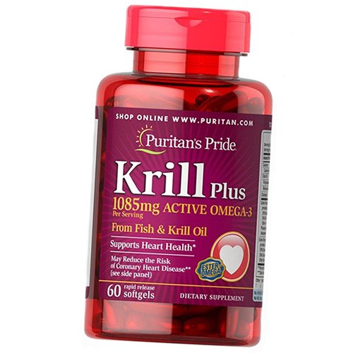

Масло криля, Krill Oil Plus, Puritan's Pride 60гелкапс (67367022)