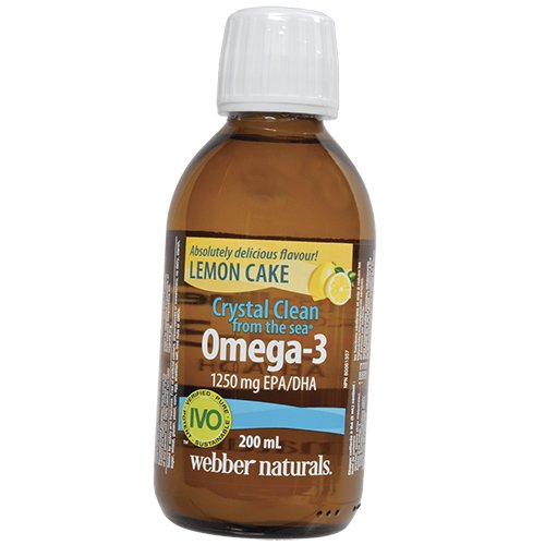 

Омега 3 Жидкая, Crystal Clean from the Sea Omega-3 1250, Webber Naturals 200мл Лимон (67485001)
