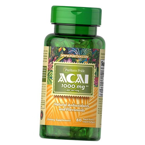 

Ягоды Асаи, Acai 1000, Puritan's Pride 60гелкапс (71367043)