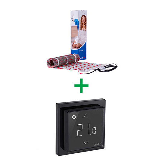 

Теплый пол Devi нагревательный мат DEVIcomfort 150Т 1,5 м² + DEVIreg Smart