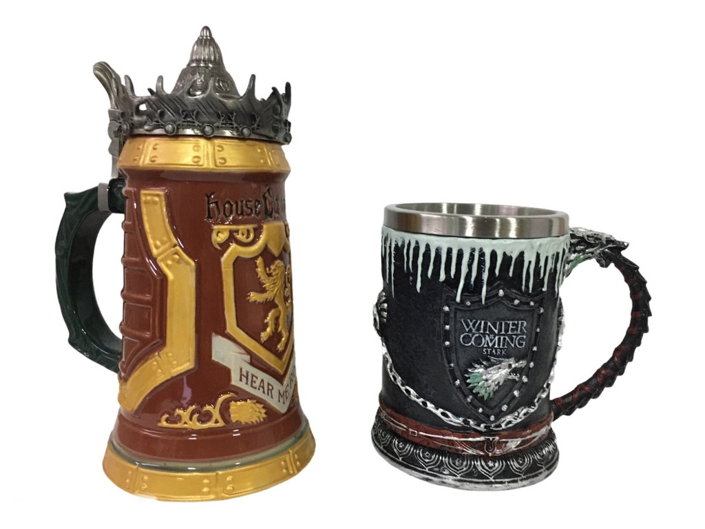 

Подарочный набор Готика Кружка Game Of Thrones House Lannister и Кружка Зима Близко Winter Is Coming Stark 650/550 мл