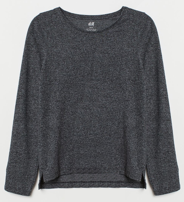 

Футболка с длинными рукавами H&M 0716205001 158-164 СМ Серый 64276