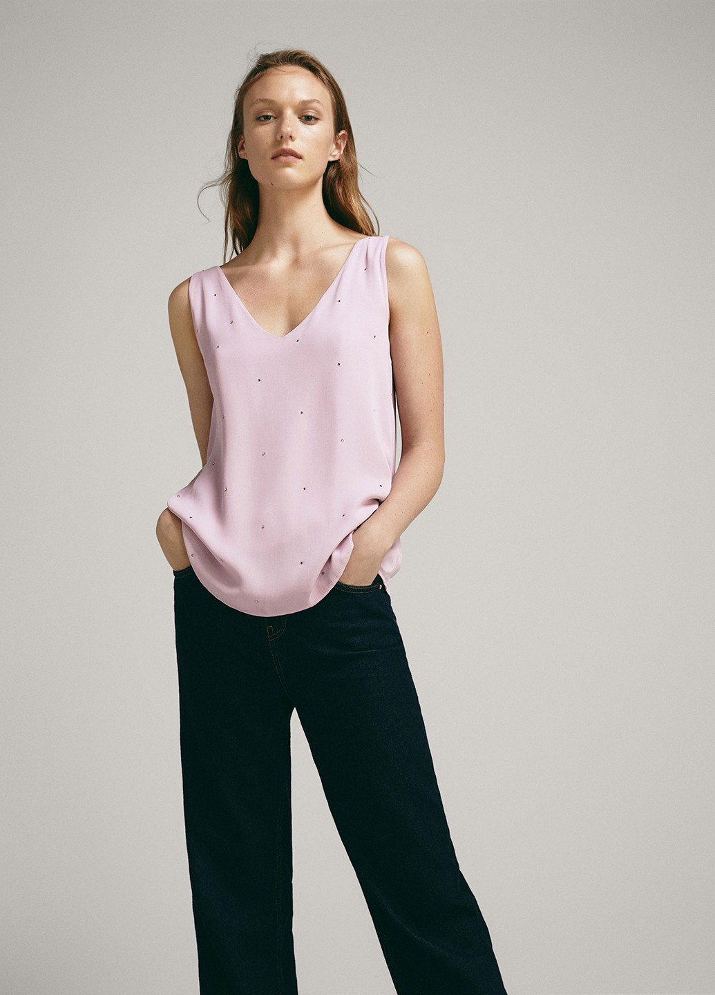 

Майка Massimo Dutti повсякденна S ліловий 12206884887668