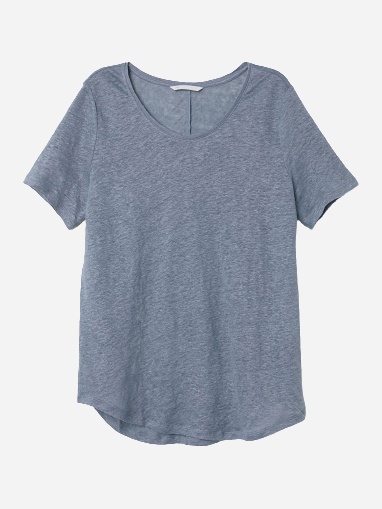 

Футболка H&M 1503-4589247 L Сизая