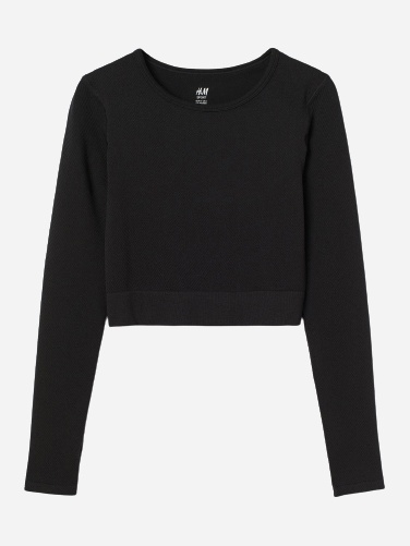 

Топ спортивный H&M 1603-9244532 M Черный