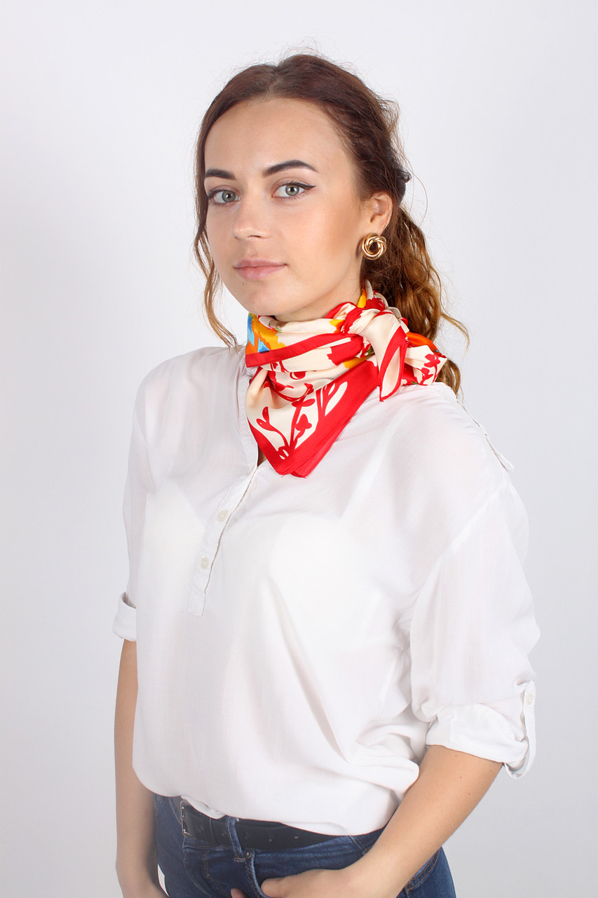 

Платок атласный FAMO Платок Вития красный 85*85