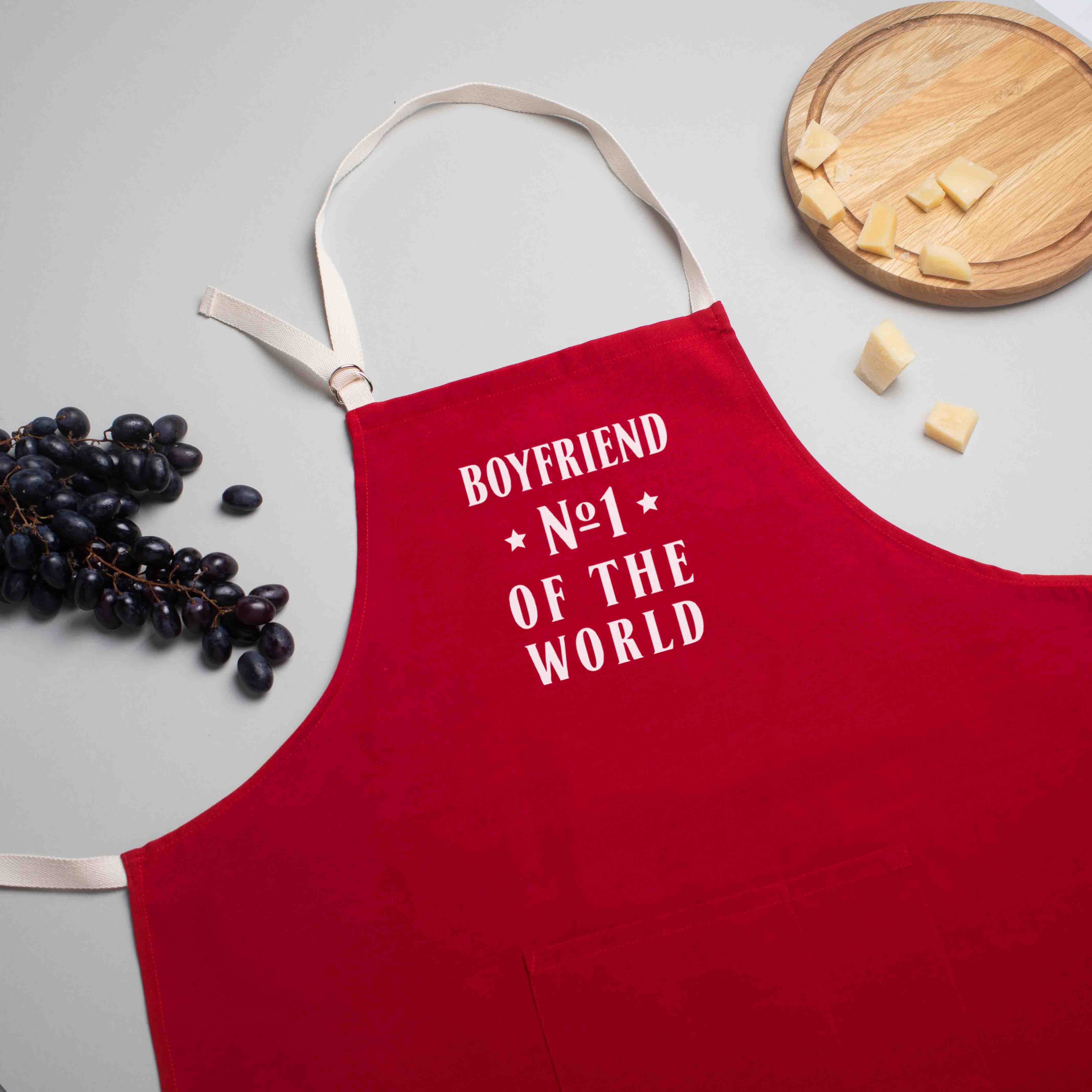 

Фартук "Boyfriend №1 of the world" BeriDari (8278) Red