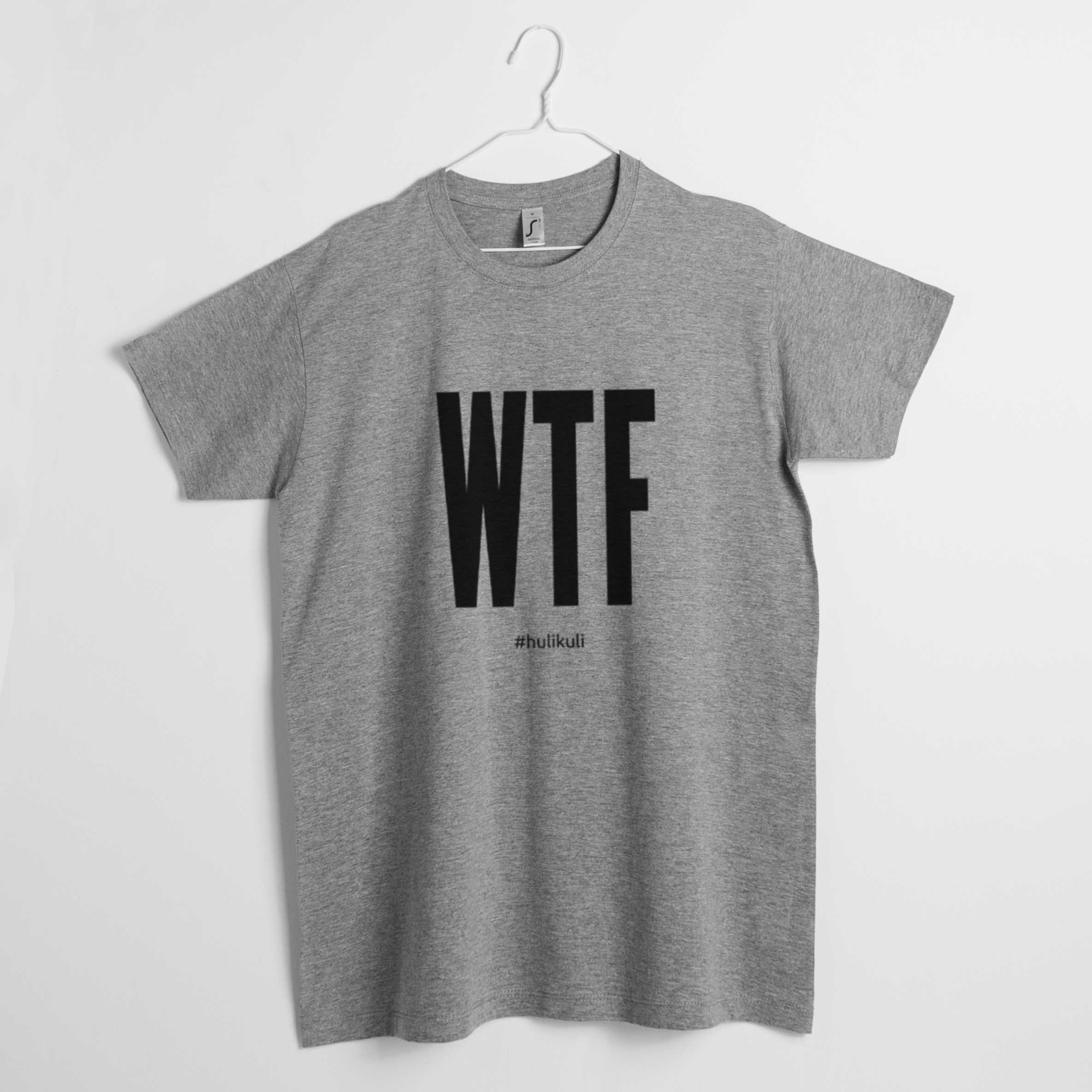 

Футболка мужская "WTF" серая HuliKuli (4530) S