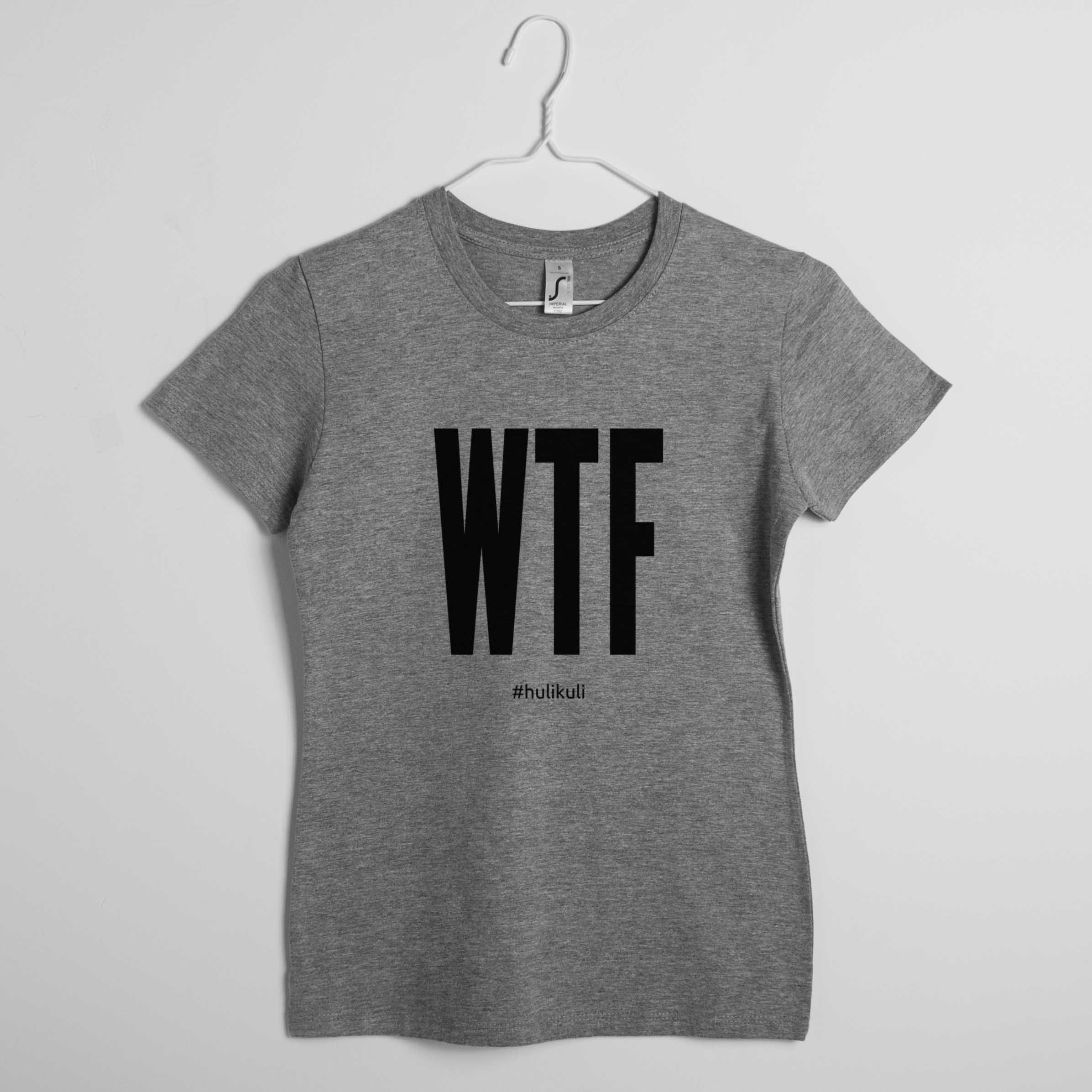 

Футболка женская "WTF" серая HuliKuli (4543) S
