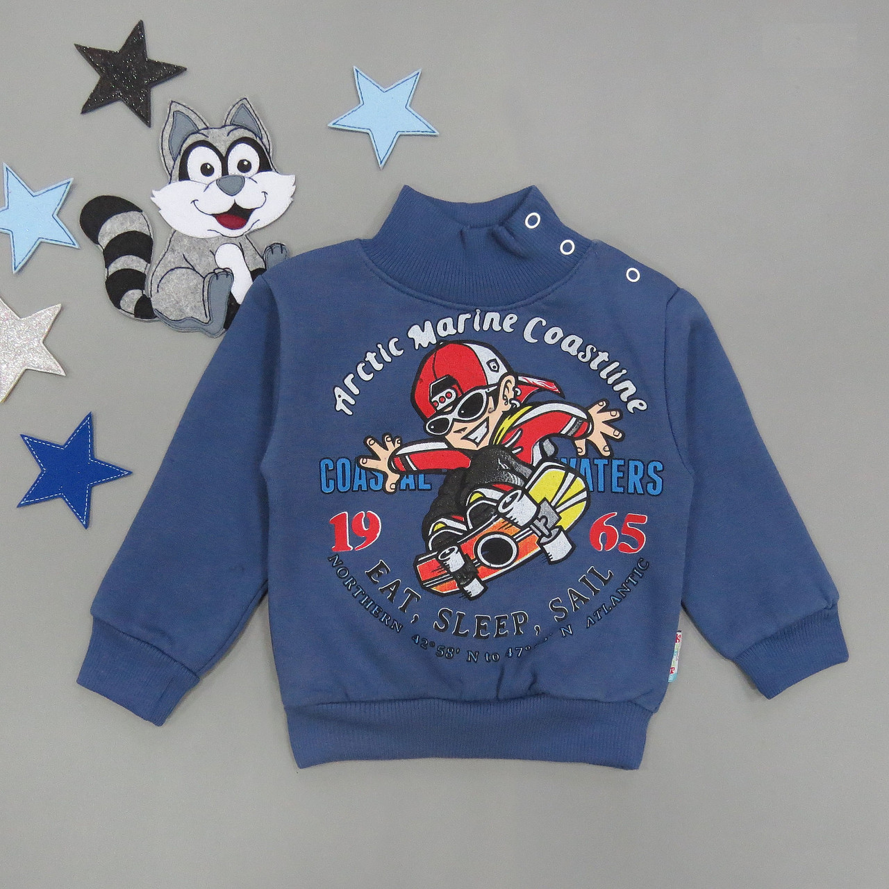 

Теплый свитшот Kipir kids для мальчика 92 см Синий Маломерный 15709