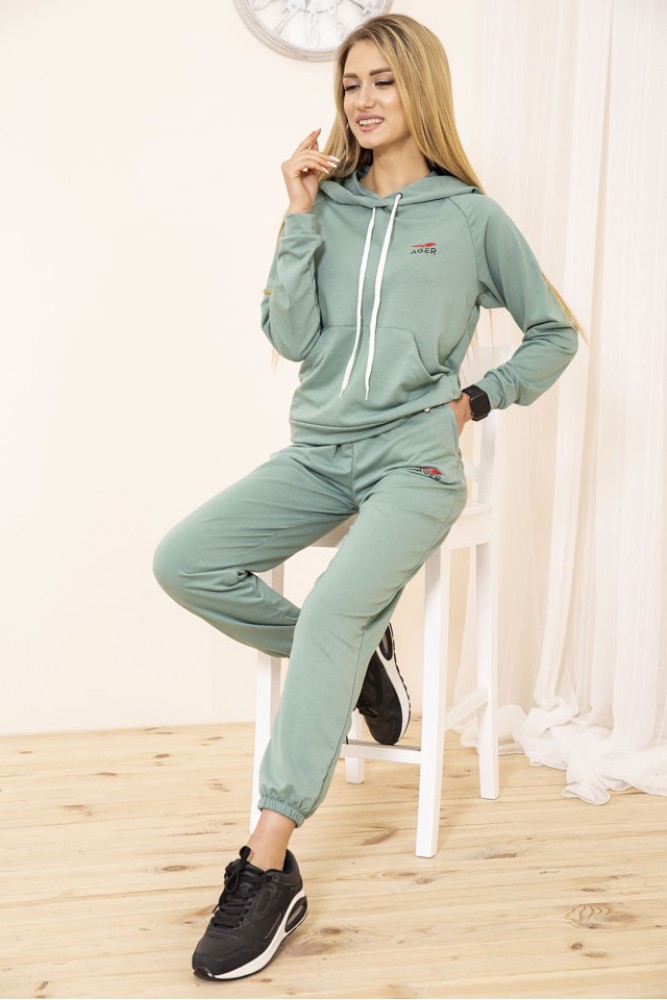 

Спортивный костюм женский однотонный цвет Ментоловый размер XL FG_03870_01