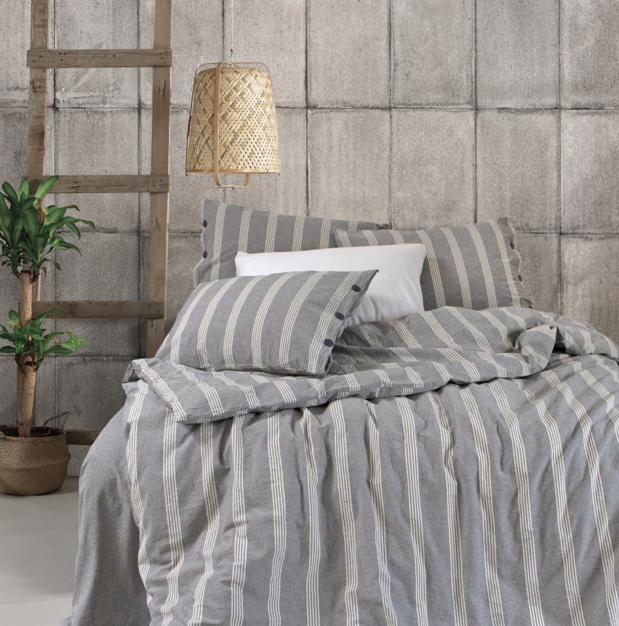 

Комплект постельного белья Barine Washed Cotton Luke Bond Antrasit 160x220x2 (svt-2000022273268)