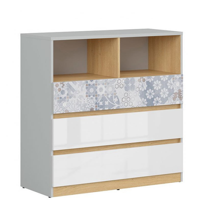 

Комод Nandu Black Red White 90х91x39 (S441-KOM3S) 065405