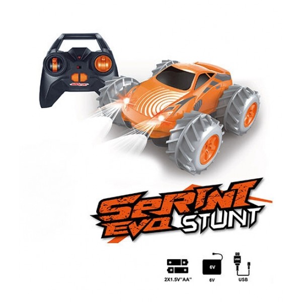 

Радиоуправляемая машинка - вездеход Амфибия Super Walker Sprint and Stunt 985-05 Джип со светом и повышенной проходимостью Оранжевый