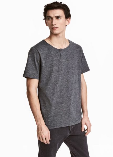 

Футболка мужская H&M M Серая (1095-395)