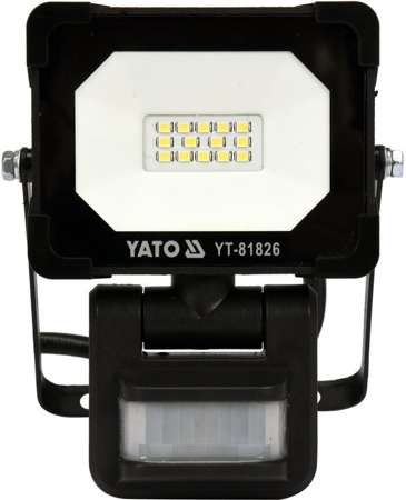 

Прожектор с SMD-диодным излучателем и датчиком движения YATO: 10 Вт, 230В, 900 лм, угол-120 °, 14 диодов