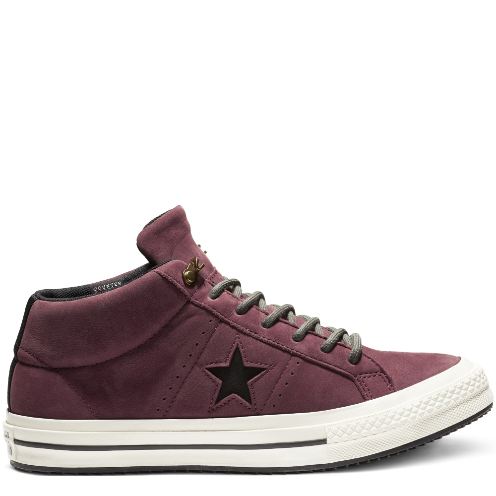 

Кеды Converse One Star Кожаные Бордовые Конверсы Размер 39.5
