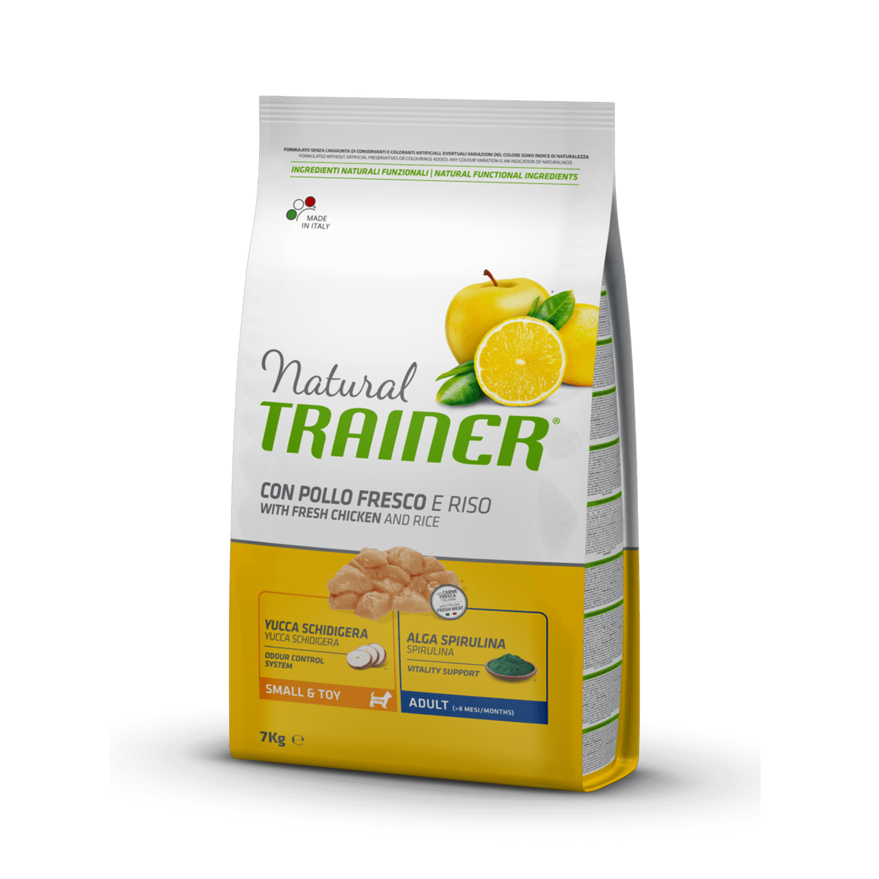 

Сухой корм Trainer (Трейнер) Adult Mini Con Pollo Fresco, Riso&Aloe Vera для взрослых собак мелких пород, 7 кг