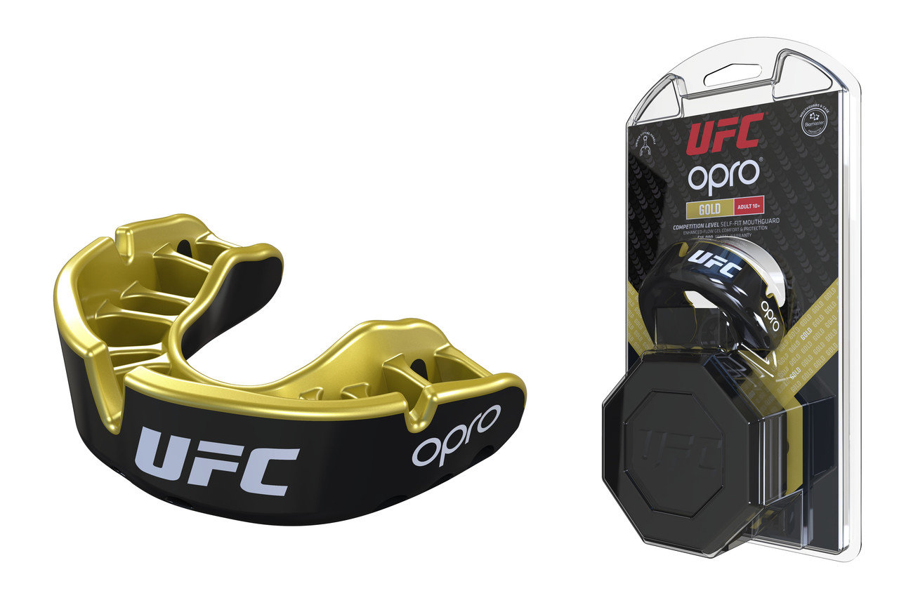 

Капа OPRO Gold UFC Hologram Black Metal/Gold