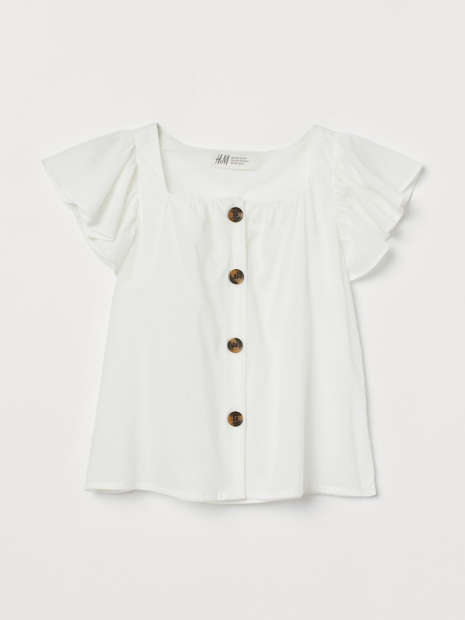 

Блуза H&M 1003-8118031 134 см Белая (hm02083350681)